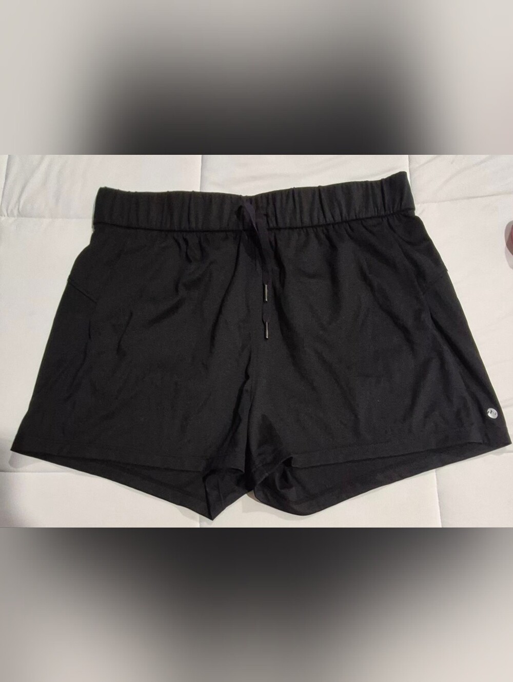 Men's Black Performance Athletic Shorts with Drawstring